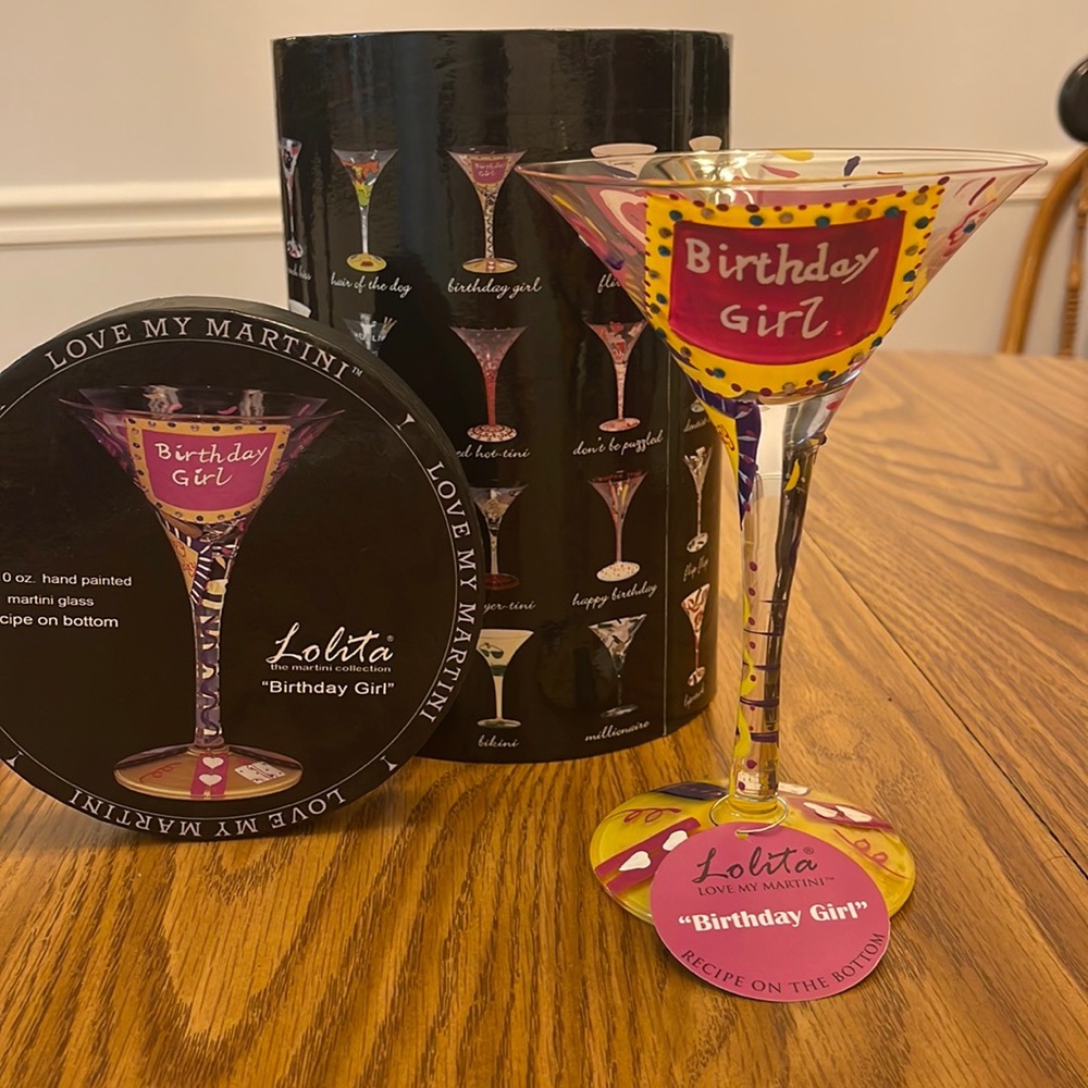 Lolita Birthday Girl martini glass